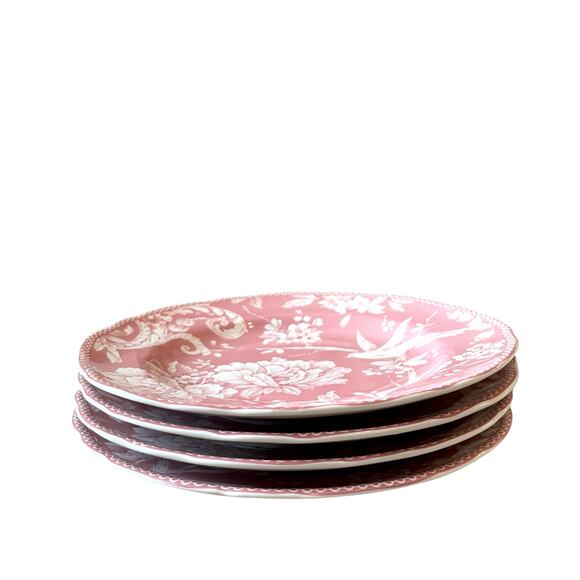 222 Fifth Adelaide Blush Porcelain Salad Plates 8.5in Floral Set of 4 New - Picture 14 of 16